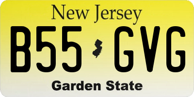 NJ license plate B55GVG