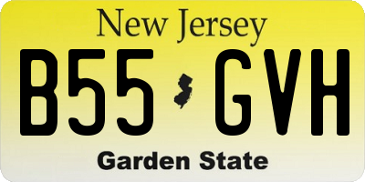 NJ license plate B55GVH
