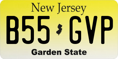 NJ license plate B55GVP