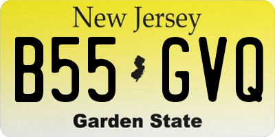 NJ license plate B55GVQ