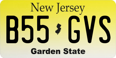 NJ license plate B55GVS
