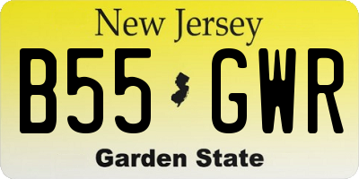 NJ license plate B55GWR