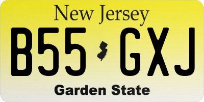 NJ license plate B55GXJ