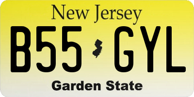 NJ license plate B55GYL
