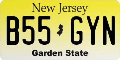 NJ license plate B55GYN