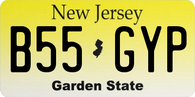 NJ license plate B55GYP