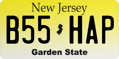 NJ license plate B55HAP