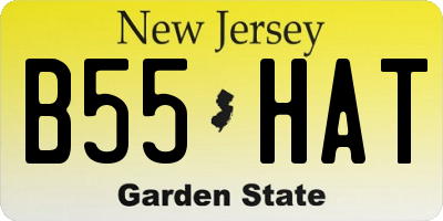 NJ license plate B55HAT