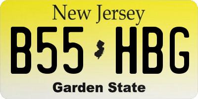 NJ license plate B55HBG