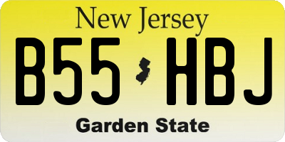 NJ license plate B55HBJ