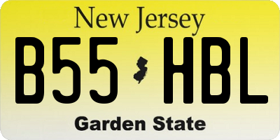 NJ license plate B55HBL