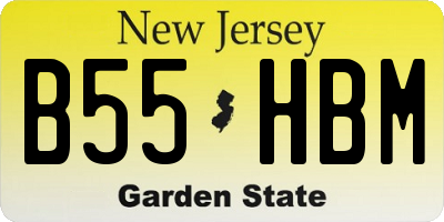 NJ license plate B55HBM