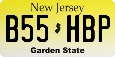 NJ license plate B55HBP