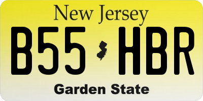 NJ license plate B55HBR