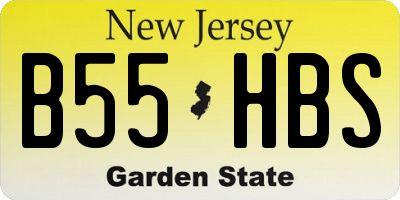 NJ license plate B55HBS