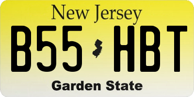 NJ license plate B55HBT