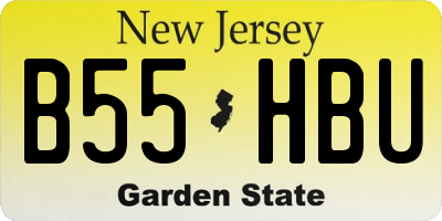 NJ license plate B55HBU