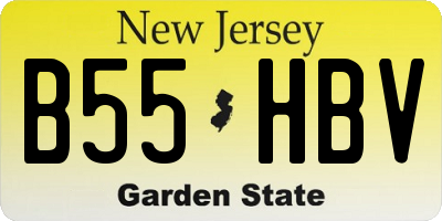 NJ license plate B55HBV