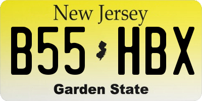 NJ license plate B55HBX
