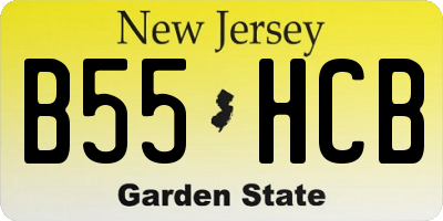 NJ license plate B55HCB