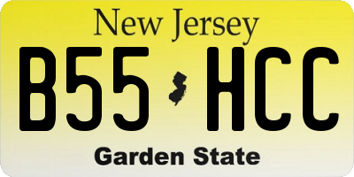 NJ license plate B55HCC