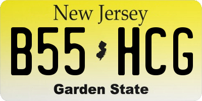 NJ license plate B55HCG
