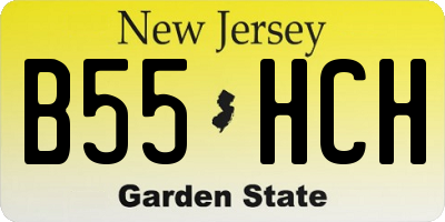 NJ license plate B55HCH