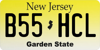 NJ license plate B55HCL