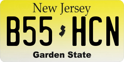 NJ license plate B55HCN