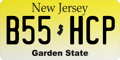 NJ license plate B55HCP