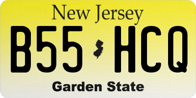 NJ license plate B55HCQ