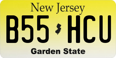 NJ license plate B55HCU