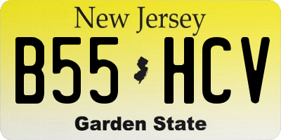 NJ license plate B55HCV