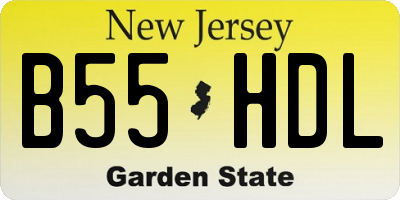 NJ license plate B55HDL