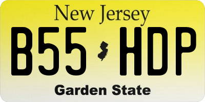NJ license plate B55HDP