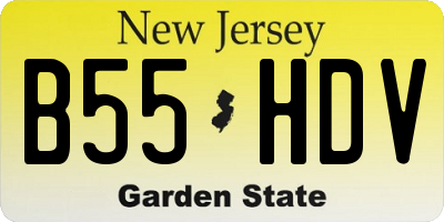 NJ license plate B55HDV