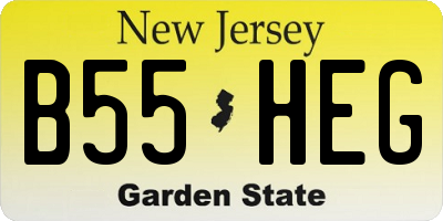 NJ license plate B55HEG
