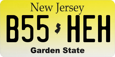 NJ license plate B55HEH