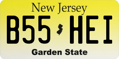 NJ license plate B55HEI