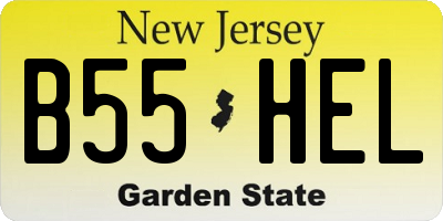 NJ license plate B55HEL