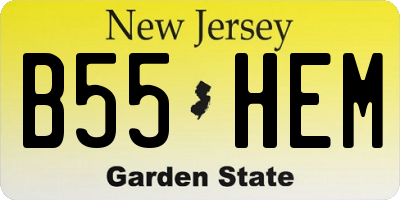 NJ license plate B55HEM