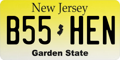 NJ license plate B55HEN
