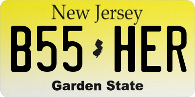 NJ license plate B55HER