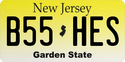 NJ license plate B55HES