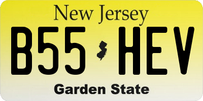 NJ license plate B55HEV