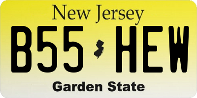 NJ license plate B55HEW
