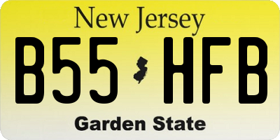 NJ license plate B55HFB