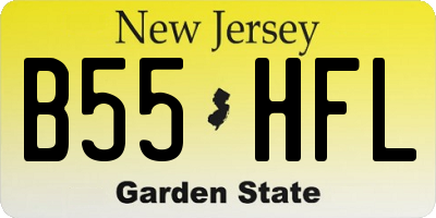 NJ license plate B55HFL