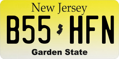 NJ license plate B55HFN