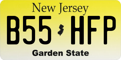 NJ license plate B55HFP